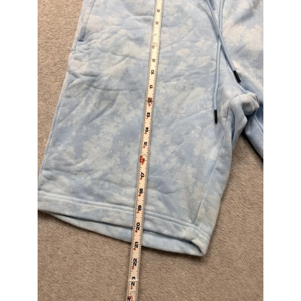 Jordan Mens Tie Dye Fleece Shorts Light Blue White Wings Logo CZ0850-434